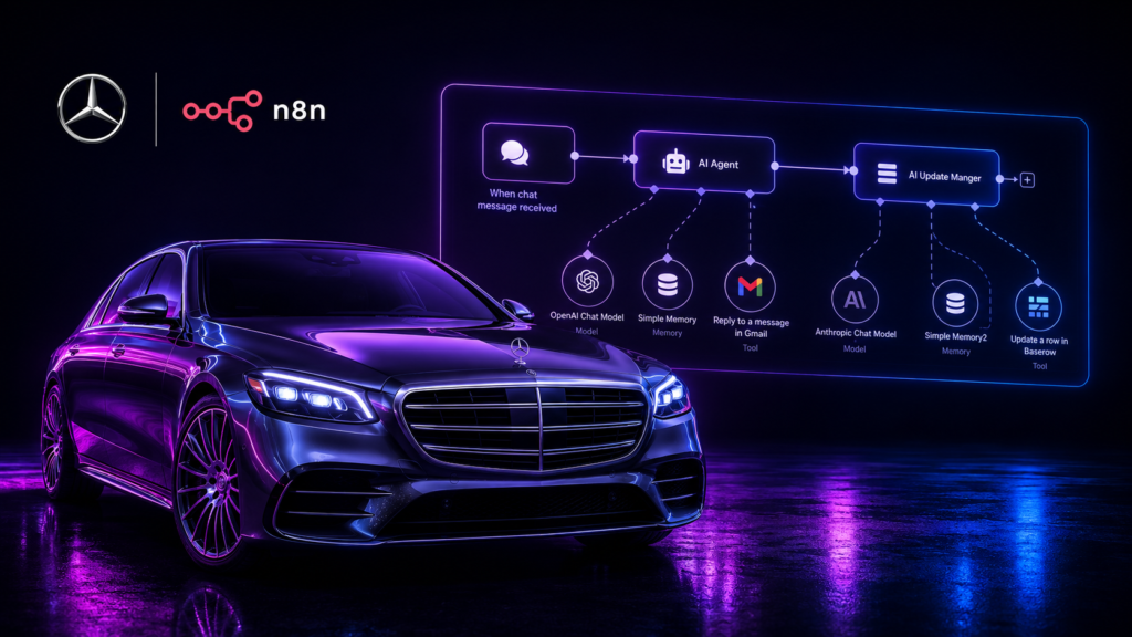 Mercedes-Benz eligió n8n como plataforma de automatización con IA para workflows empresariales