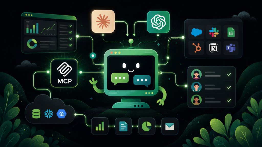 qué es MCP y cómo conecta inteligencia artificial con herramientas datos y automatización de negocios.